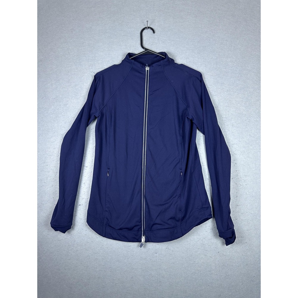 T by Talbots Jacket Womens‎ XS Navy Blue Full Zip Lightweight Activewear Running